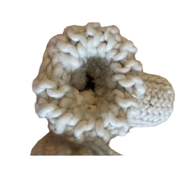 3 for $30! Used lemon knitted fuzzy slippers - Picture 3 of 6